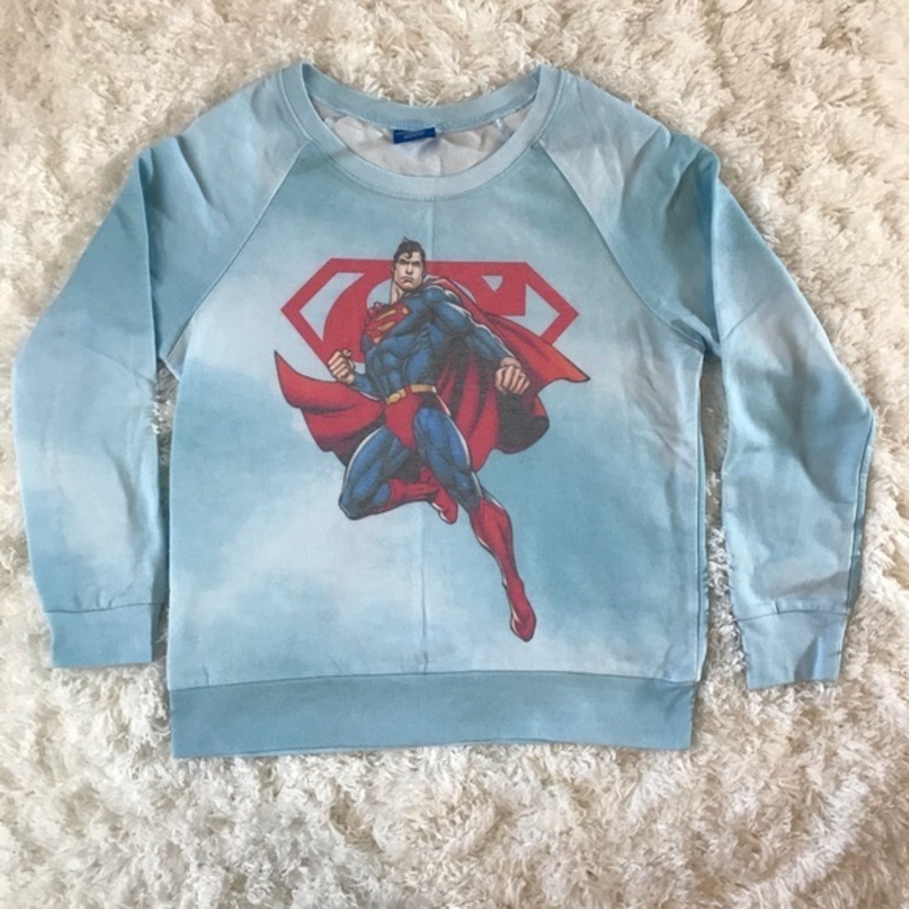 Kids Superman Sweatshirt Size Large(11-13) EUC